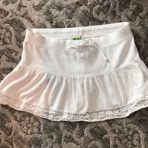 Juicy Couture white terry skirt